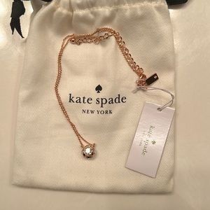 Kate spade necklace- rose gold- Lady marmalade mini pendant